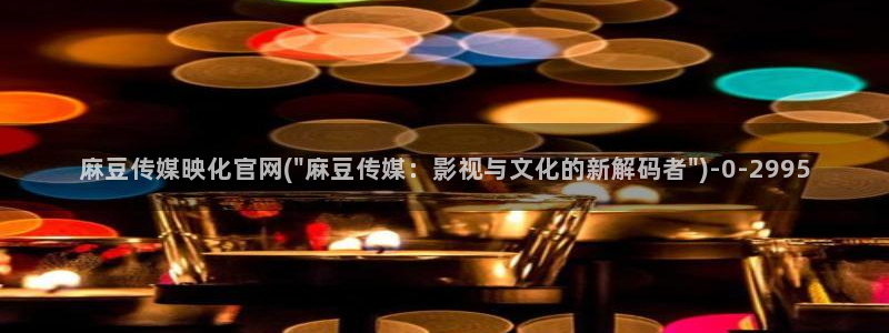 麻豆映象传媒官网